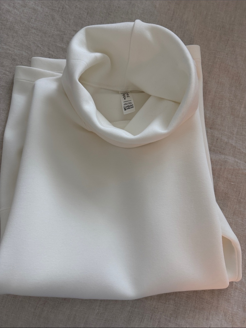 SPANX Cream Cowl-Neck Sweater
